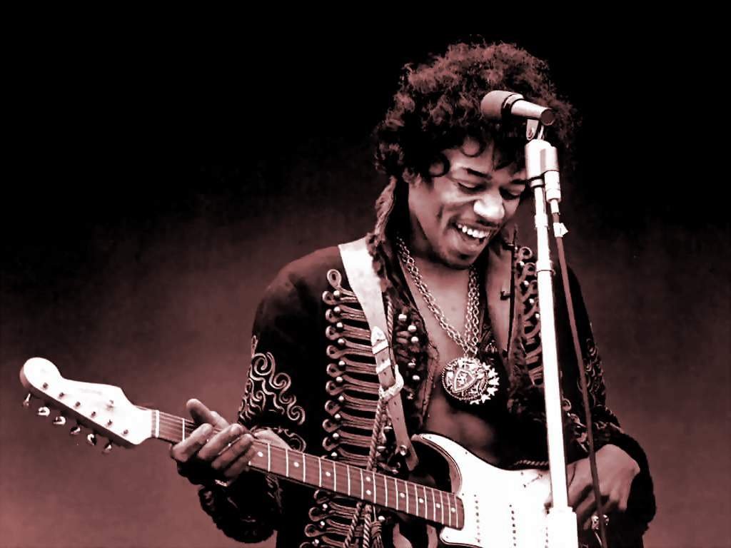 Jimi Hendrix - canhoto - guitarra